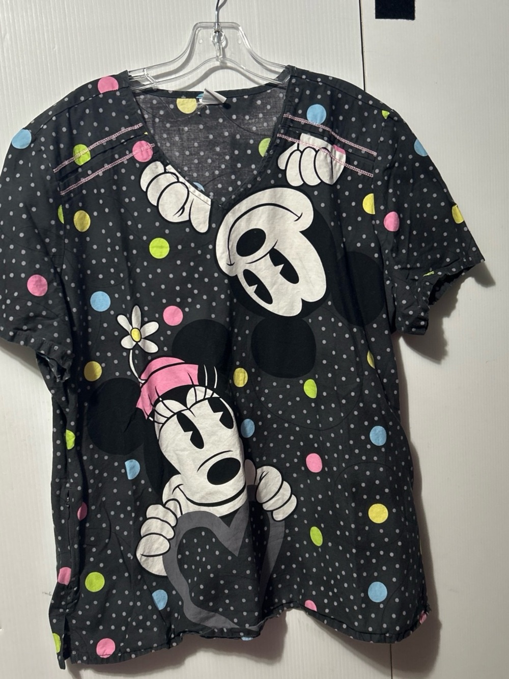 Disney Black Minnie Mouse Polka Dot Tunic with Pink Accent